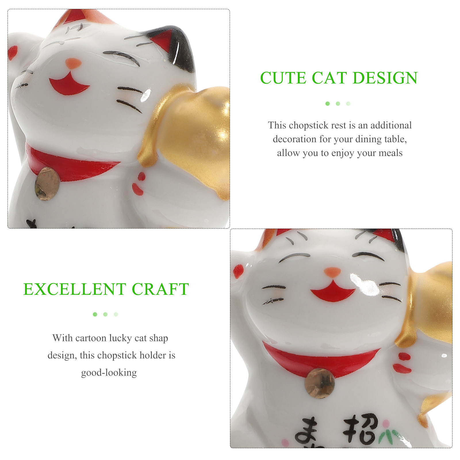 Cat Figurine Ornament Ceramic  - огляд і ціна Chopstick Rest Ceramic