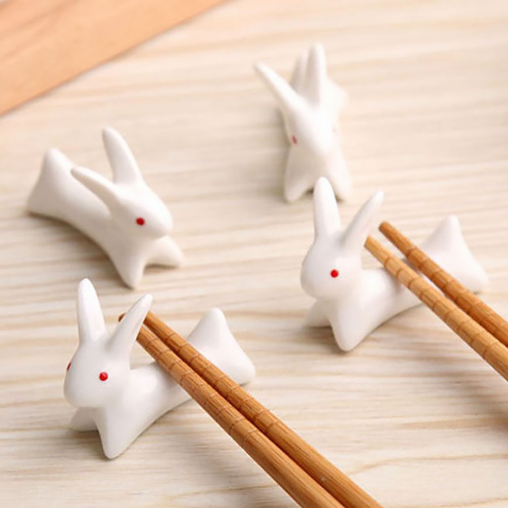 10Pcs Cartoon Rabbit Ceramic C - огляд і ціна Chopstick Rest Ceramic